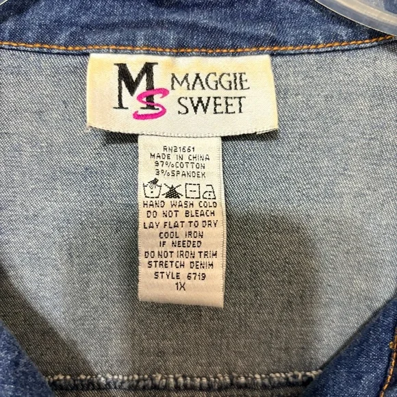 Maggie Sweet embroidered beads and sequin denim jacket - Picture 4 of 8